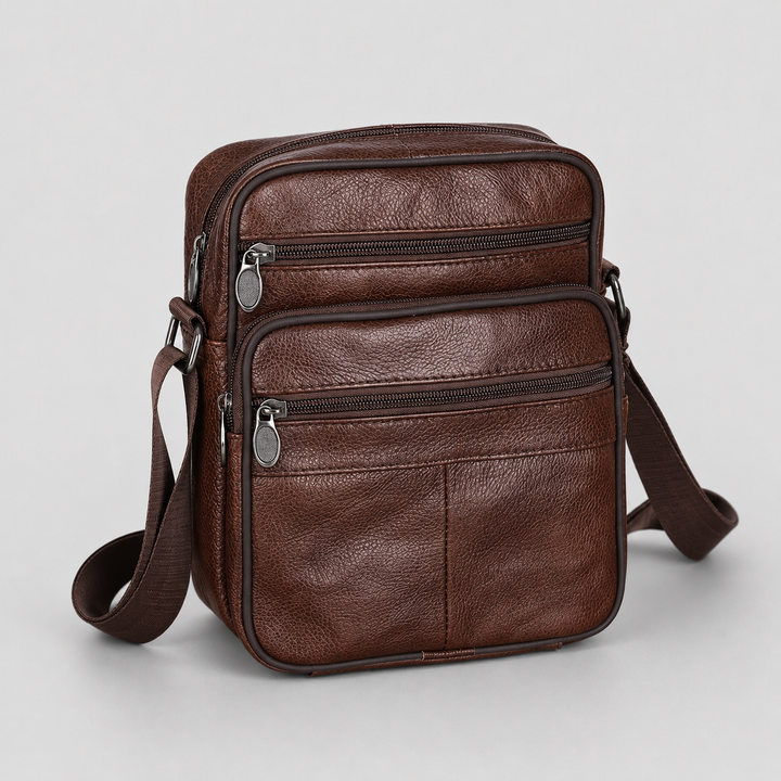 Harrington Oxford Men’S Leather Shoulder Bag for Men, view 4 - Elena Harper