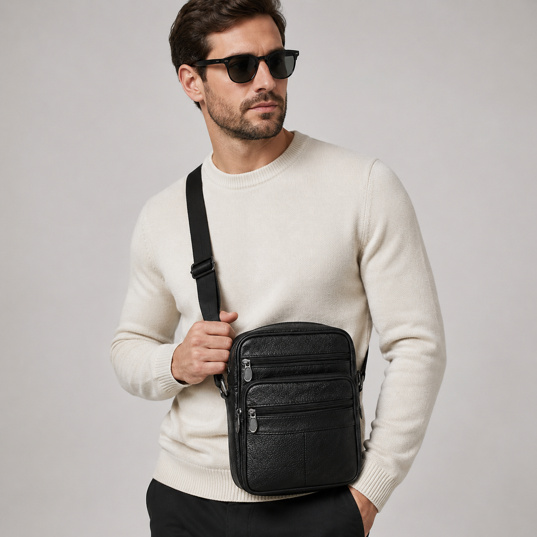 Harrington Oxford Men’S Leather Shoulder Bag for Men - Elena Harper