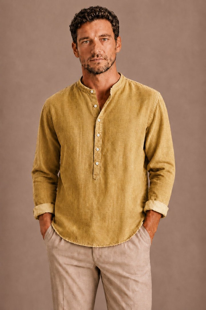 Harrington Oxford Men’S Henley Shirt for Men, view 7 - Elena Harper