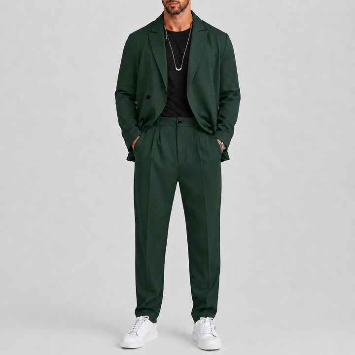 Harrington Oxford Men’S Two-Piece Blazer and Trousers Set, view 6 - Elena Harper