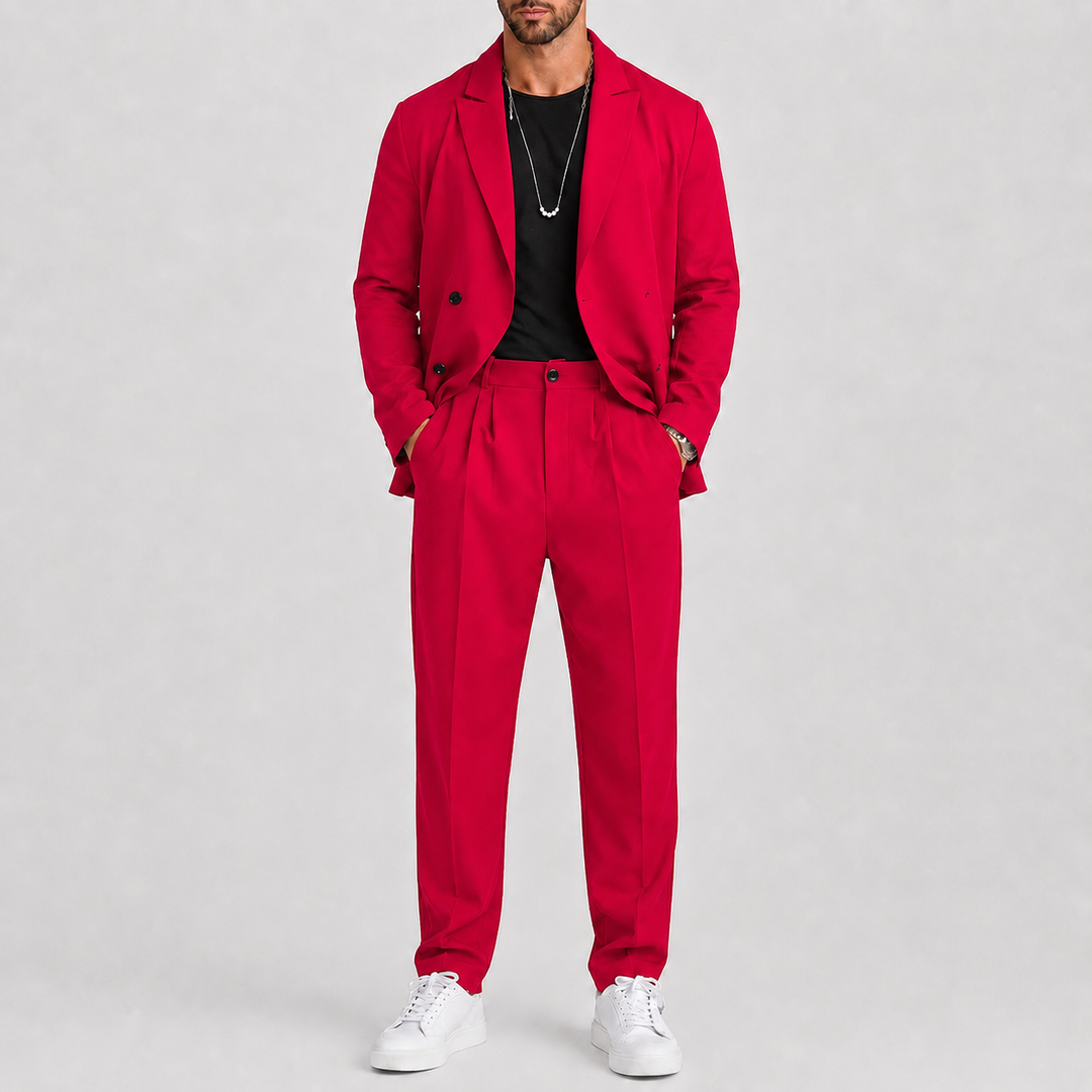Harrington Oxford Men’S Two-Piece Blazer and Trousers Set, view 5 - Elena Harper