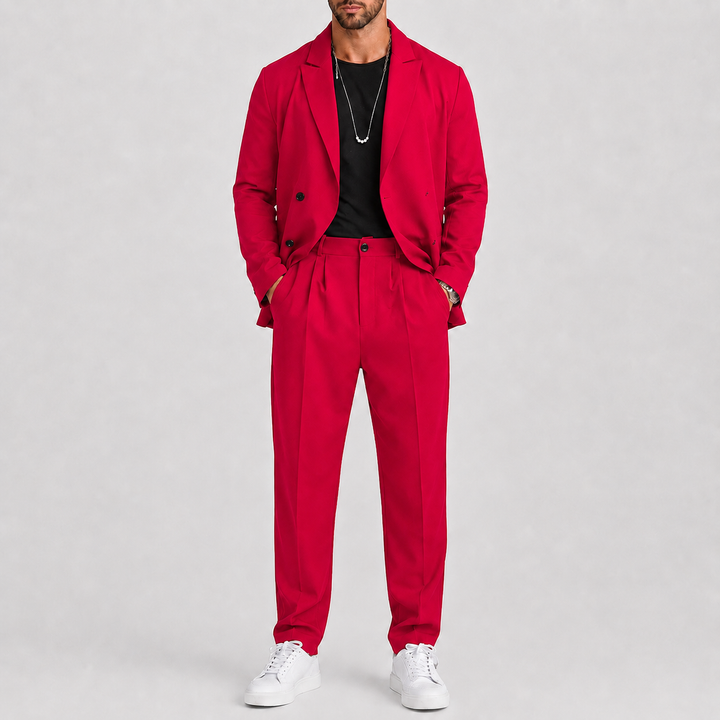 Harrington Oxford Men’S Two-Piece Blazer and Trousers Set, view 5 - Elena Harper