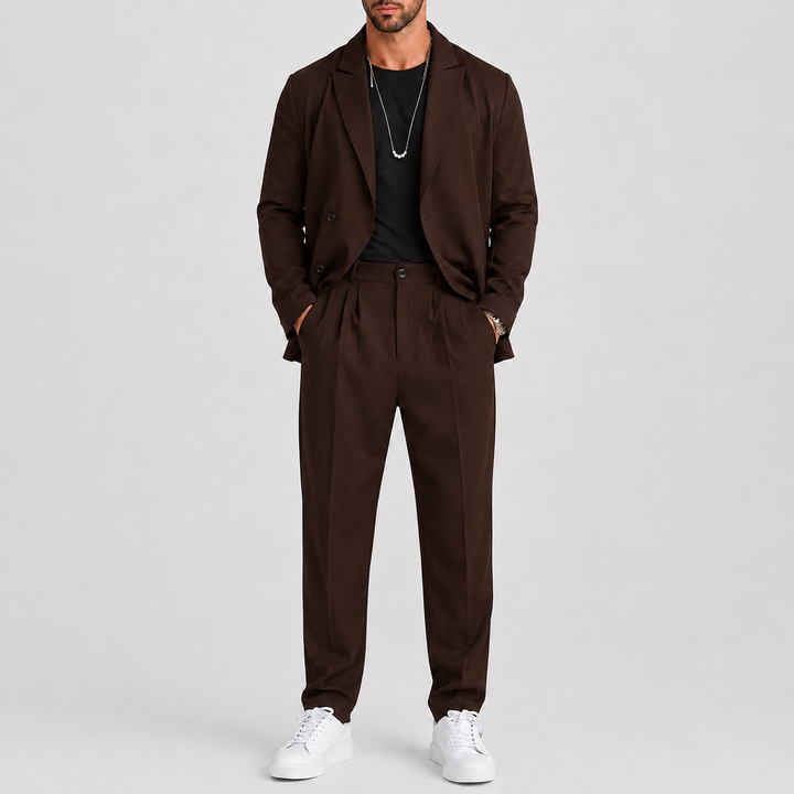 Harrington Oxford Men’S Two-Piece Blazer and Trousers Set, view 4 - Elena Harper