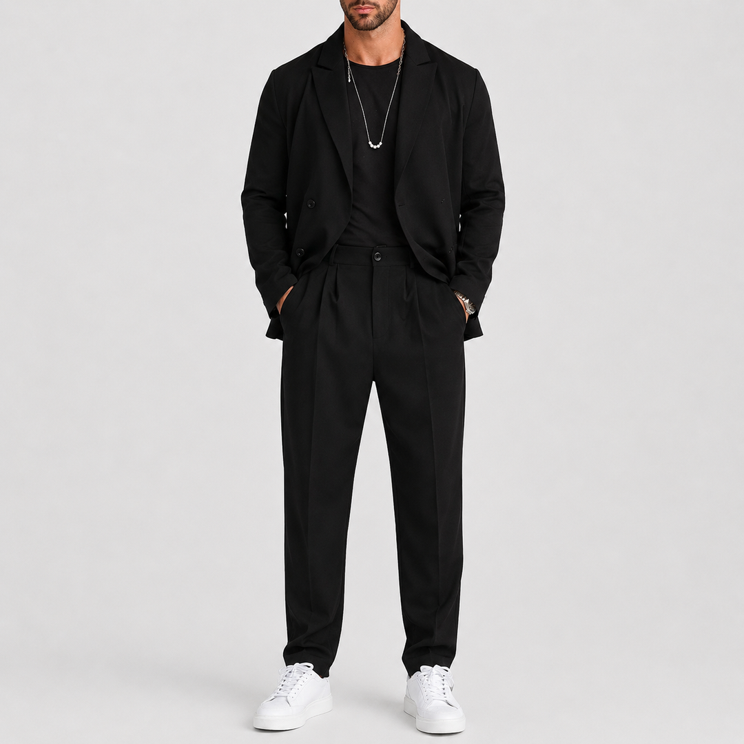 Harrington Oxford Men’S Two-Piece Blazer and Trousers Set, view 3 - Elena Harper