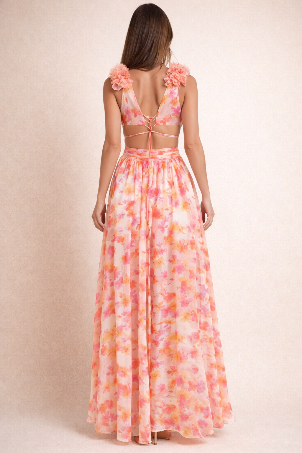 Agatha - Midi flared dress with ruffles