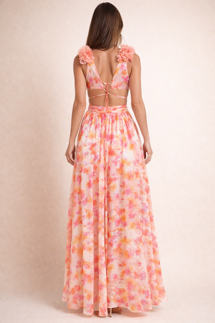 Agatha - Midi flared dress with ruffles