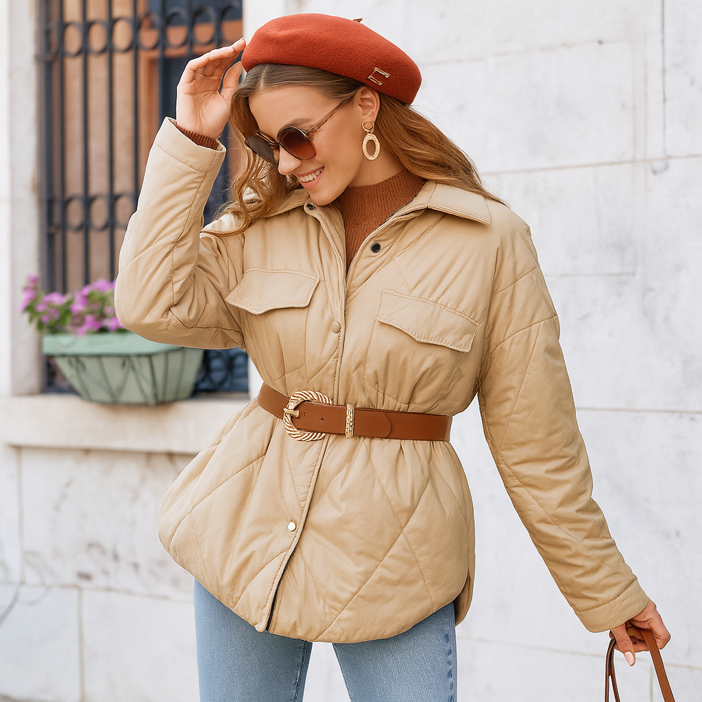Women's Quilted Style Jacket - Amalya