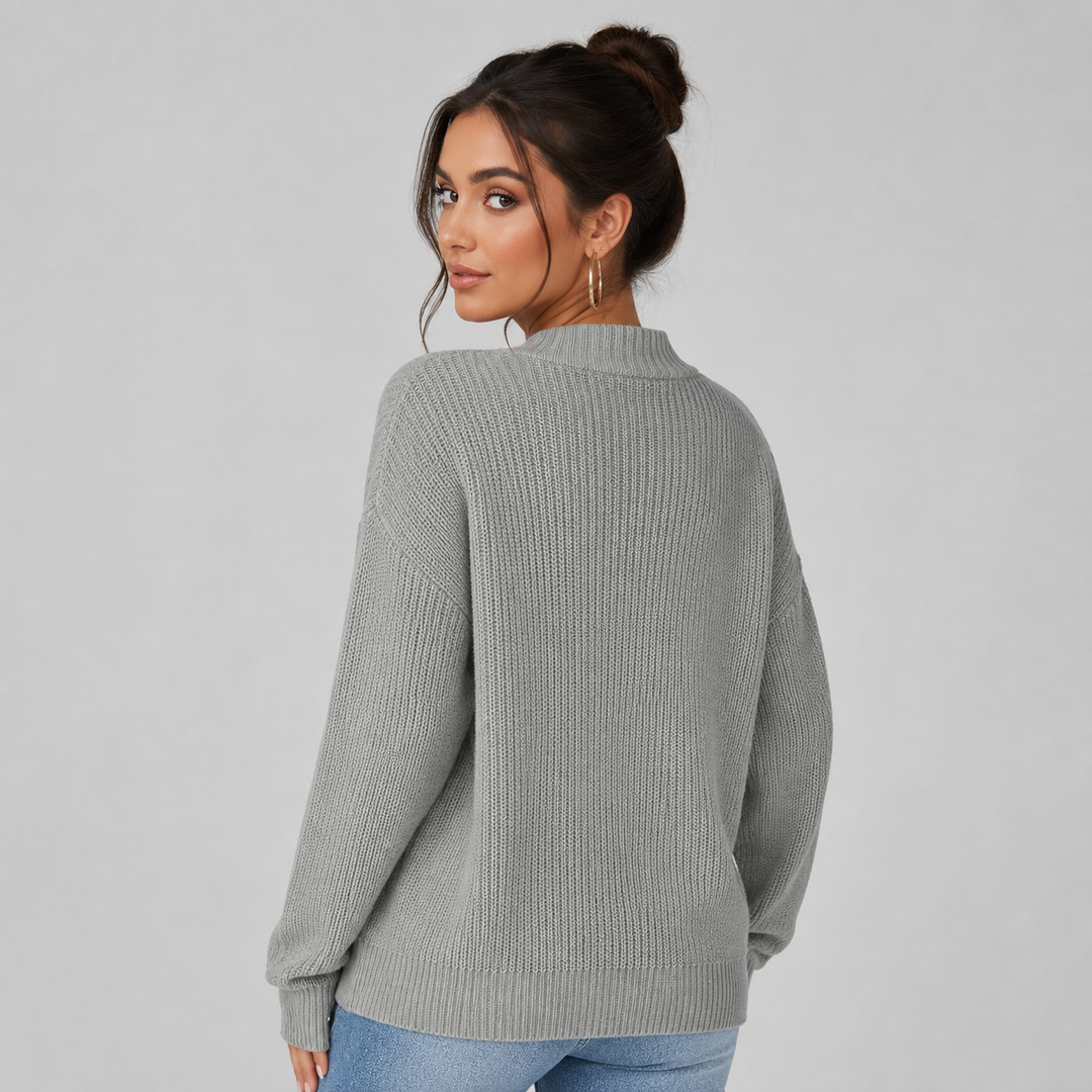 Montarello Women's V-Neck Button Front Cardigan, view 6 - Elena Harper