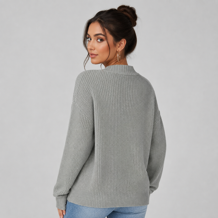 Montarello Women's V-Neck Button Front Cardigan, view 6 - Elena Harper