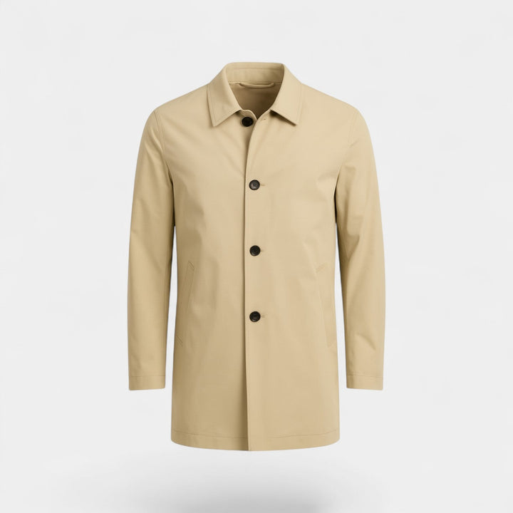 MID-LENGTH MEN'S TRENCH COAT