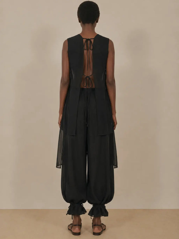 Sheer Layered Pant Set