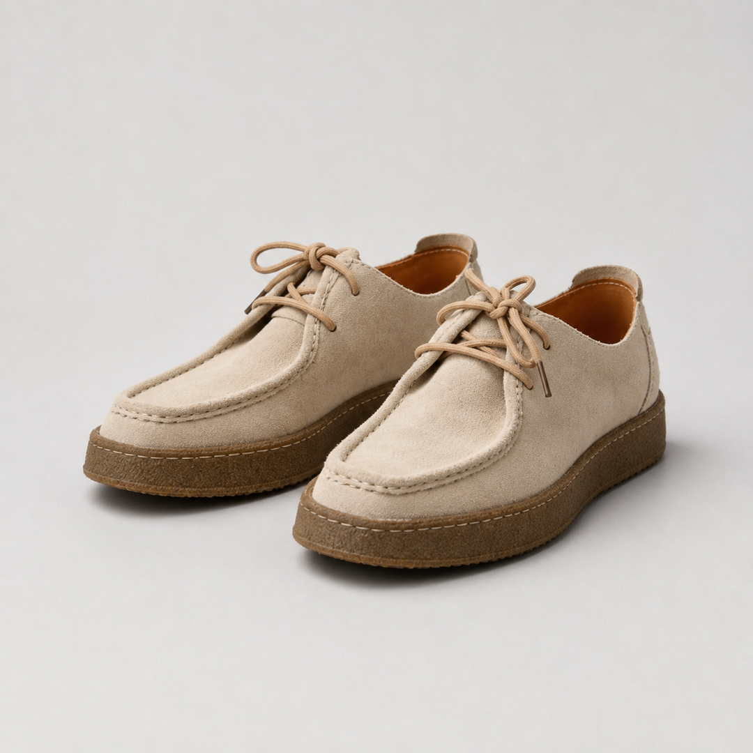 Men's Moccasins Montarello, Suede Look and Crepe Sole
