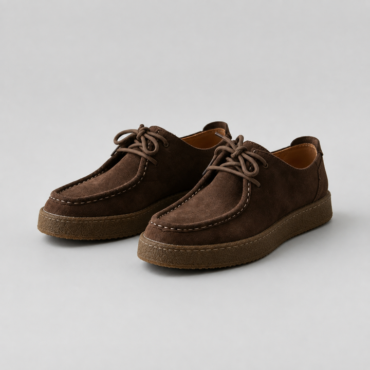 Men's Moccasins Montarello, Suede Look and Crepe Sole
