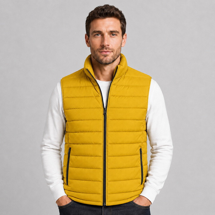 Lightweight Zip-Up High Collar Vest for Men Montarello