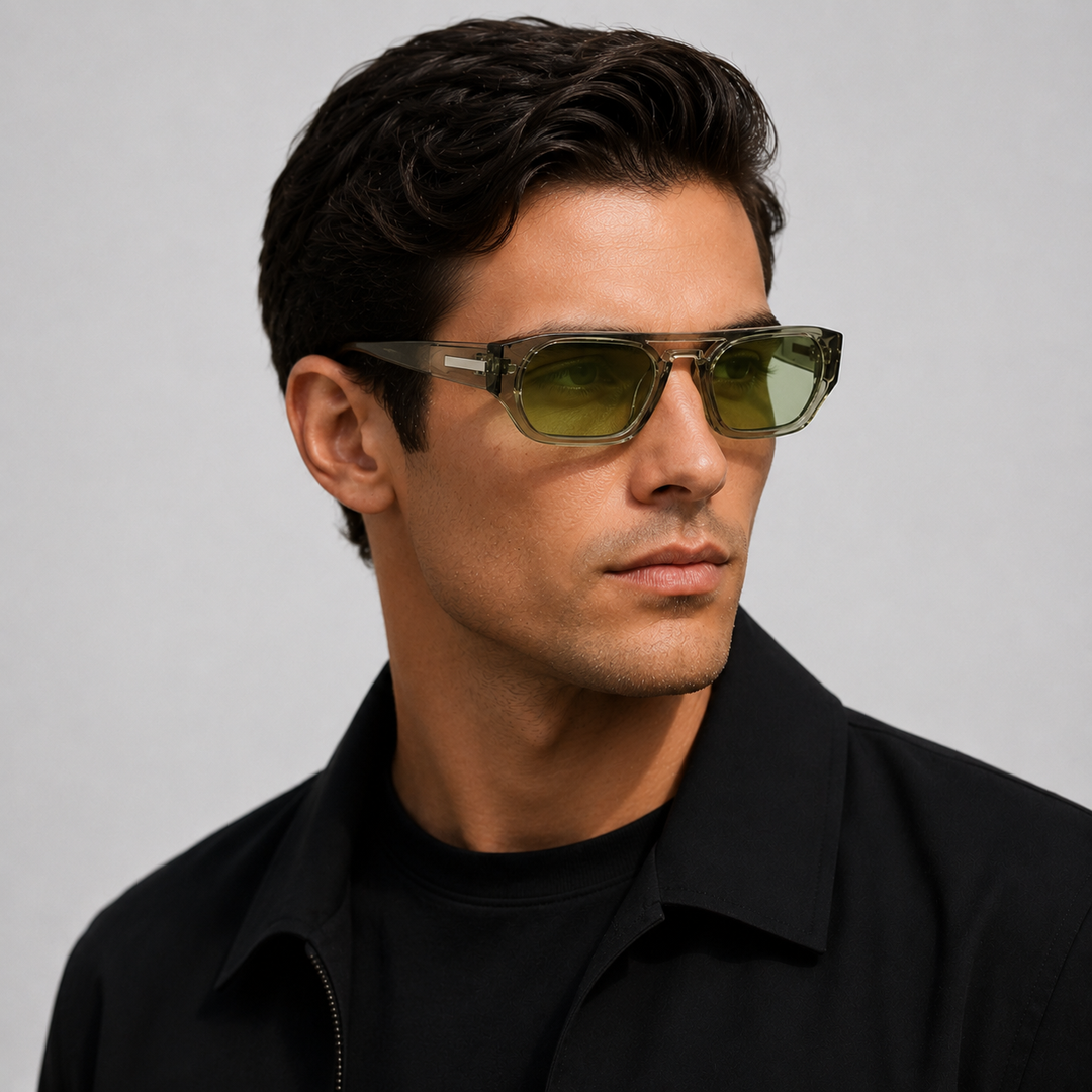 Unisex Rectangular Sunglasses