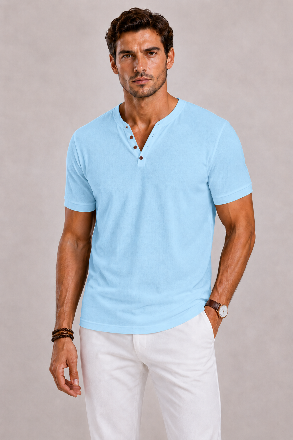 Harrington Oxford | V-Neck Shirt For Men