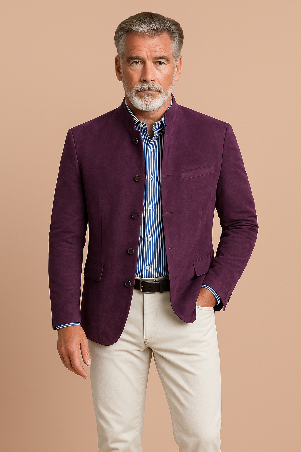 Michel - Elegant Fitted Buttoned Blazer