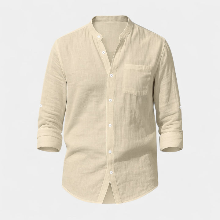MEN'S UTILITY STYLE HIGH COLLAR SHIRT