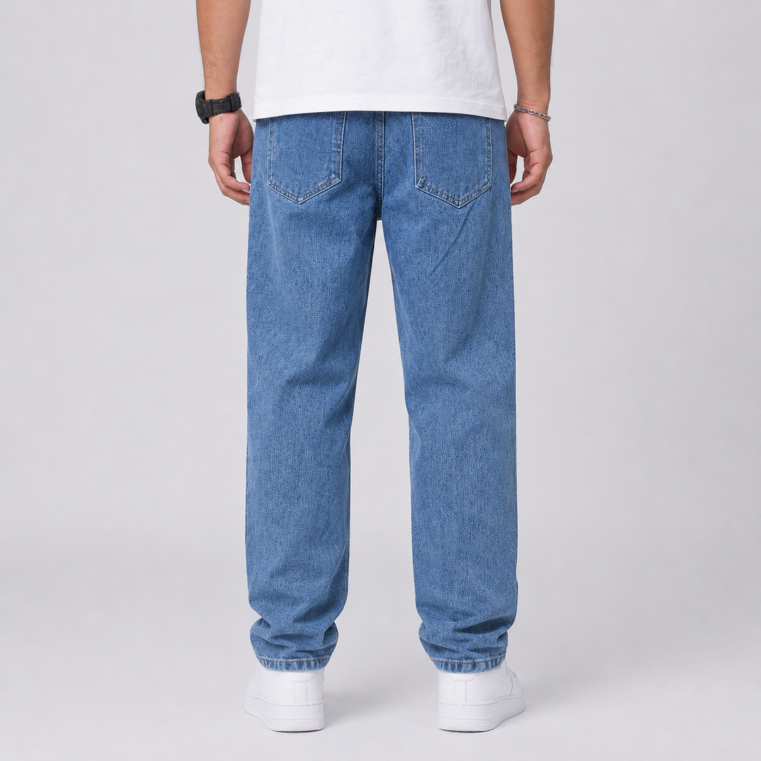 Wide Leg Jeans for Men Montarello – Loose Fit in Straight Denim