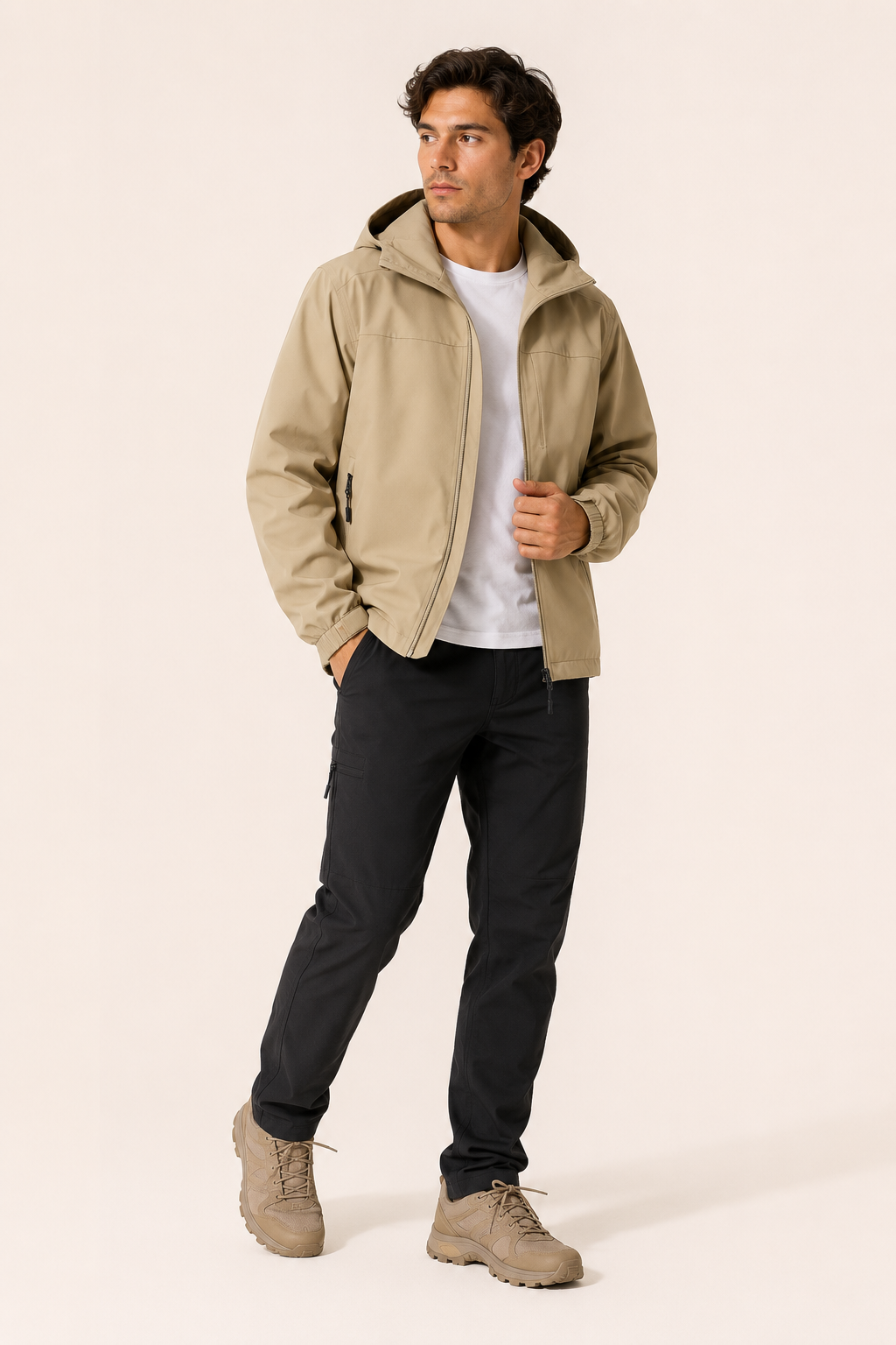 Lightweight Waterproof Outdoor Jacket for Men with Hood - Millan