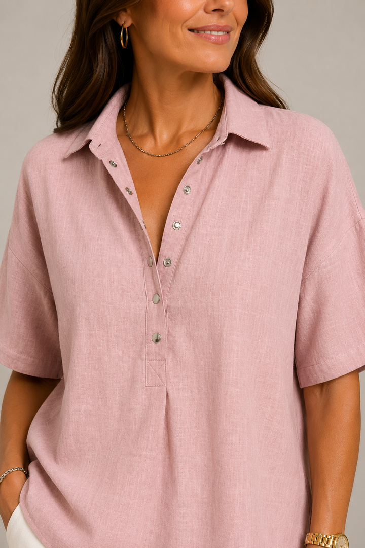 CHIC BLOUSE WITH V-NECK FOR WOMEN