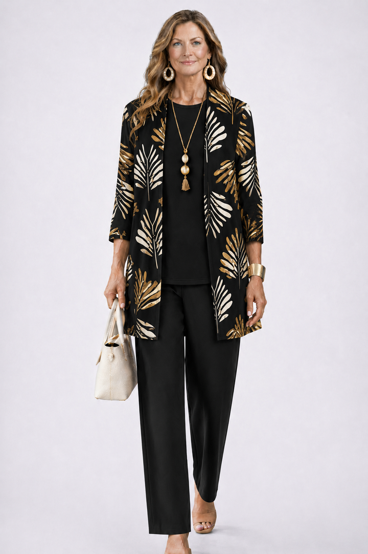 Emma & Rose Cape Town Sandra 3-piece set featuring stylish clothing pieces displayed on a flat lay with neutral backgrounds.