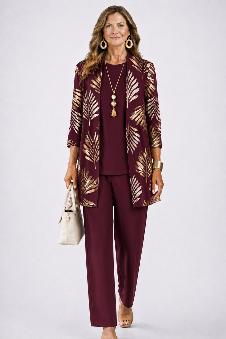 Emma & Rose Cape Town Sandra 3-piece set featuring stylish, coordinated clothing pieces displayed on a mannequin.