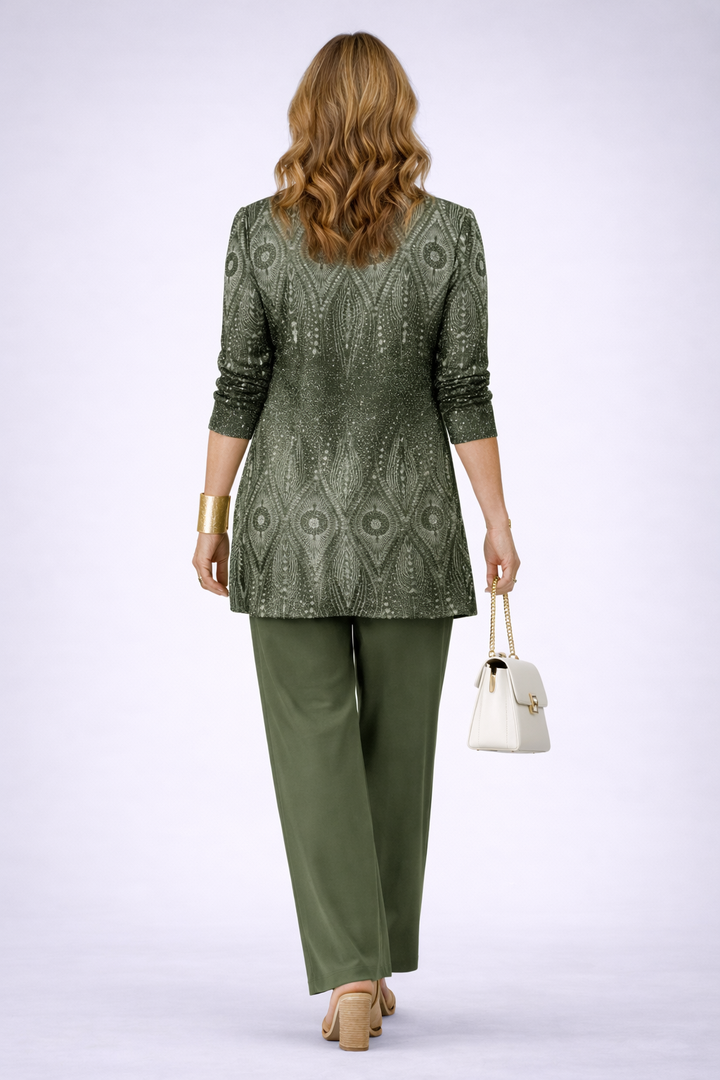 Women's Comfortable Green 3-Piece Outfit Set