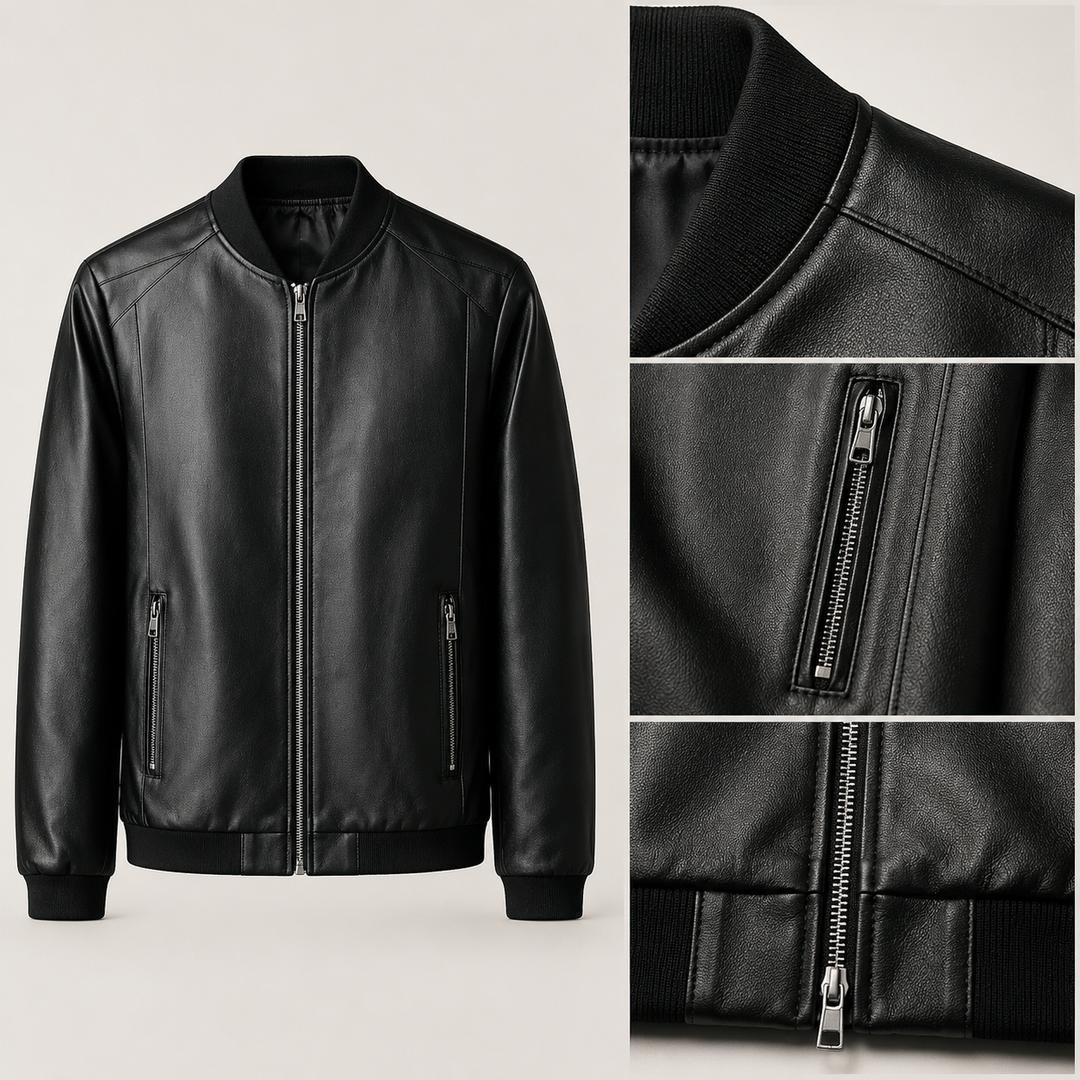 Sunday Leather Bomber, view 3 - Elena Harper