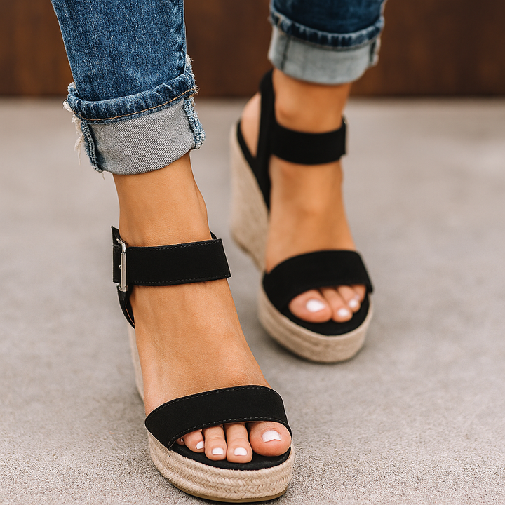 Maribel | Women's Wedge Sandals with Summer Design and Open Toe
