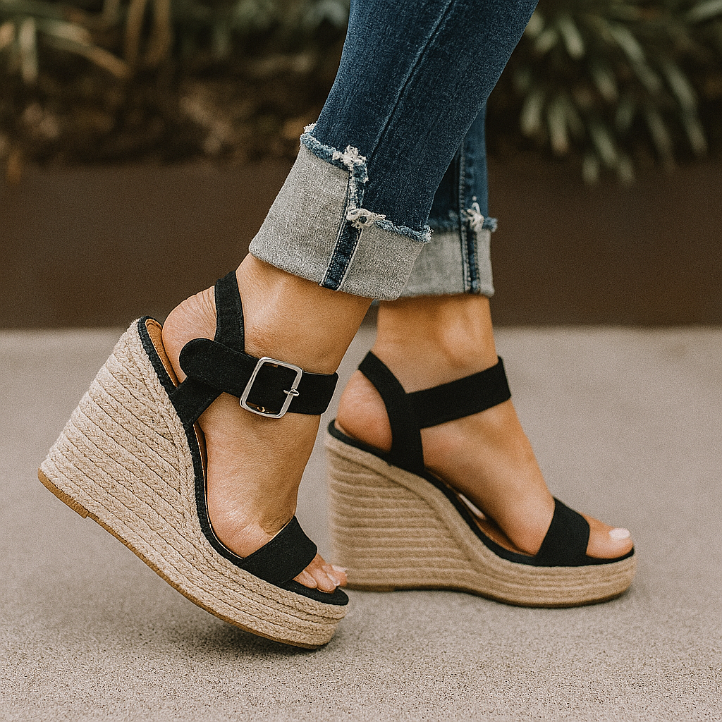 Maribel | Women's Wedge Sandals with Summer Design and Open Toe