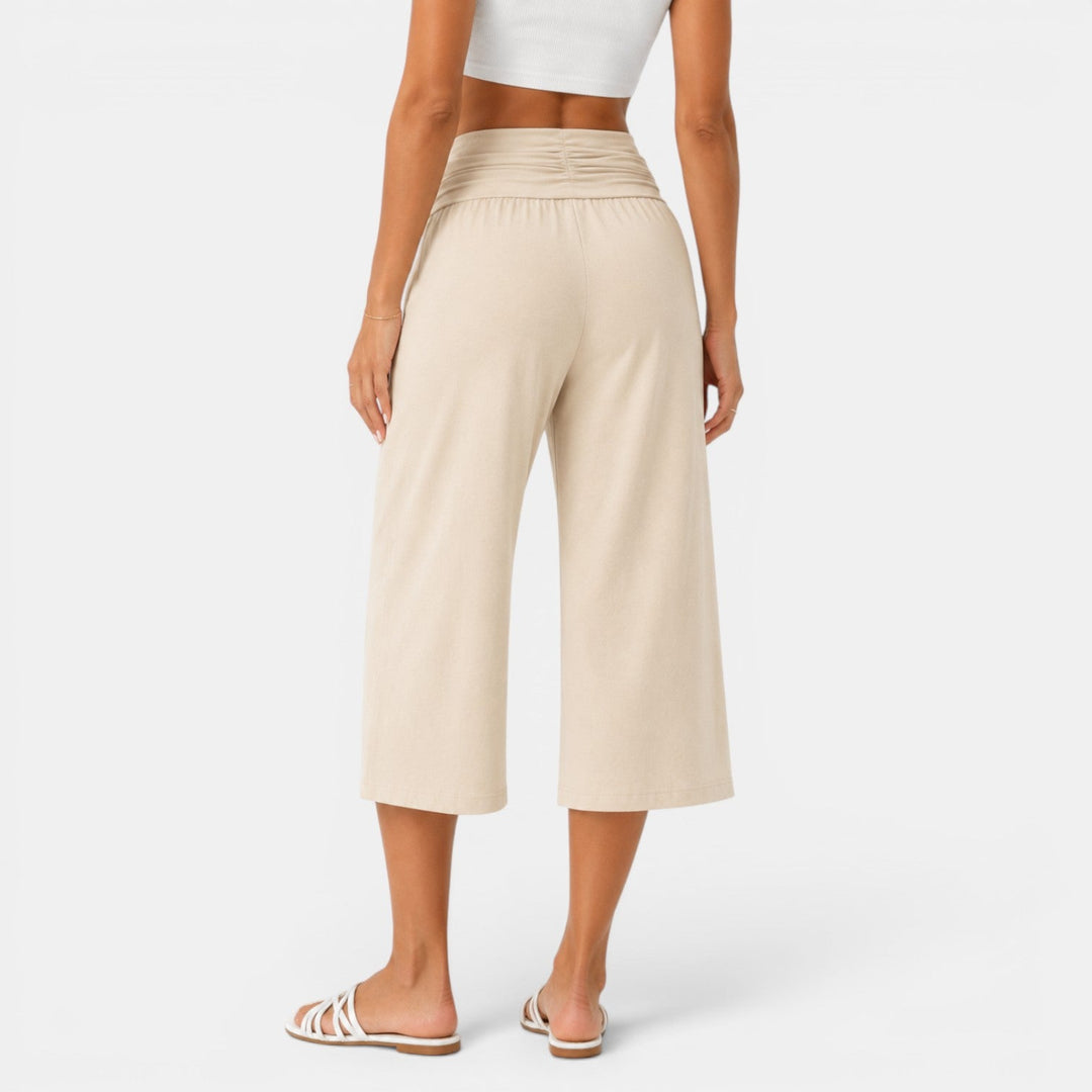 Women's Yoga Style Capri Pants Comfortable and Relaxed, view 3 - Elena Harper