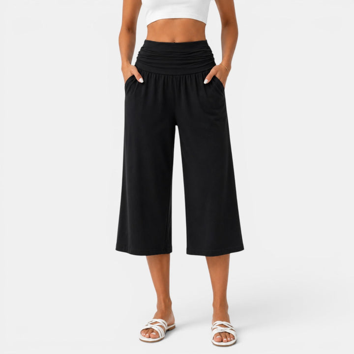 Women's Yoga Style Capri Pants Comfortable and Relaxed, view 4 - Elena Harper
