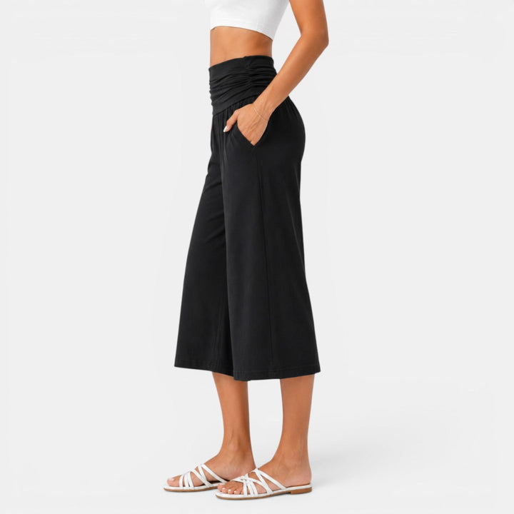 Women's Yoga Style Capri Pants Comfortable and Relaxed, view 5 - Elena Harper