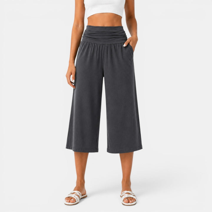 Women's Yoga Style Capri Pants Comfortable and Relaxed, view 10 - Elena Harper