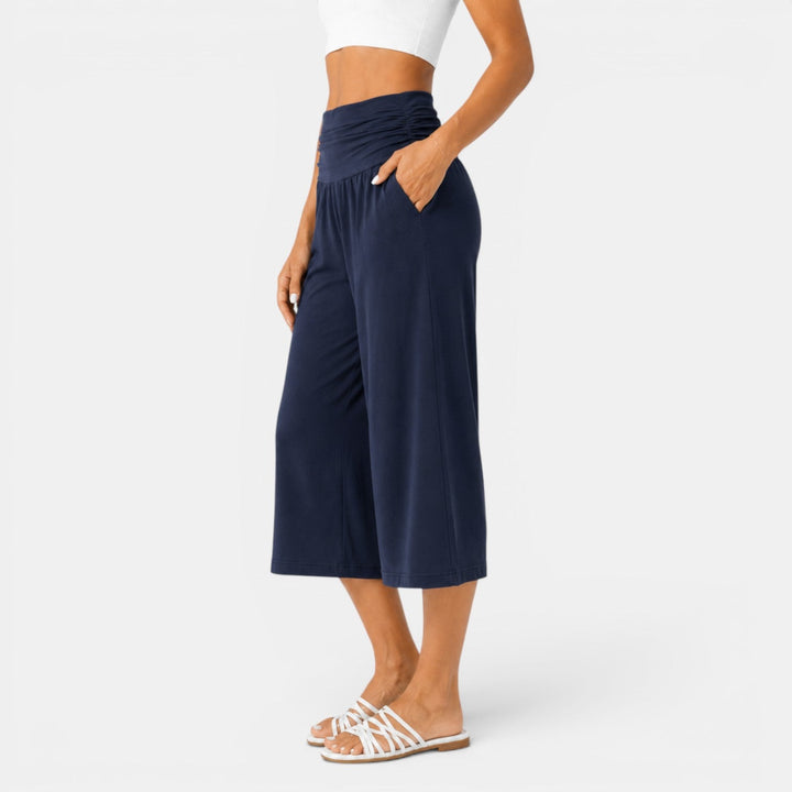 Women's Yoga Style Capri Pants Comfortable and Relaxed, view 8 - Elena Harper