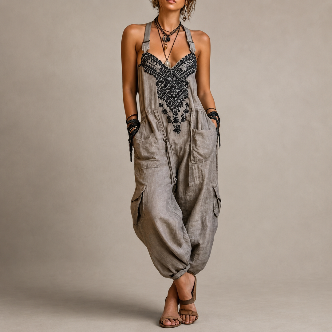Mieke™ | Bohemian Jumpsuit with Embroidery