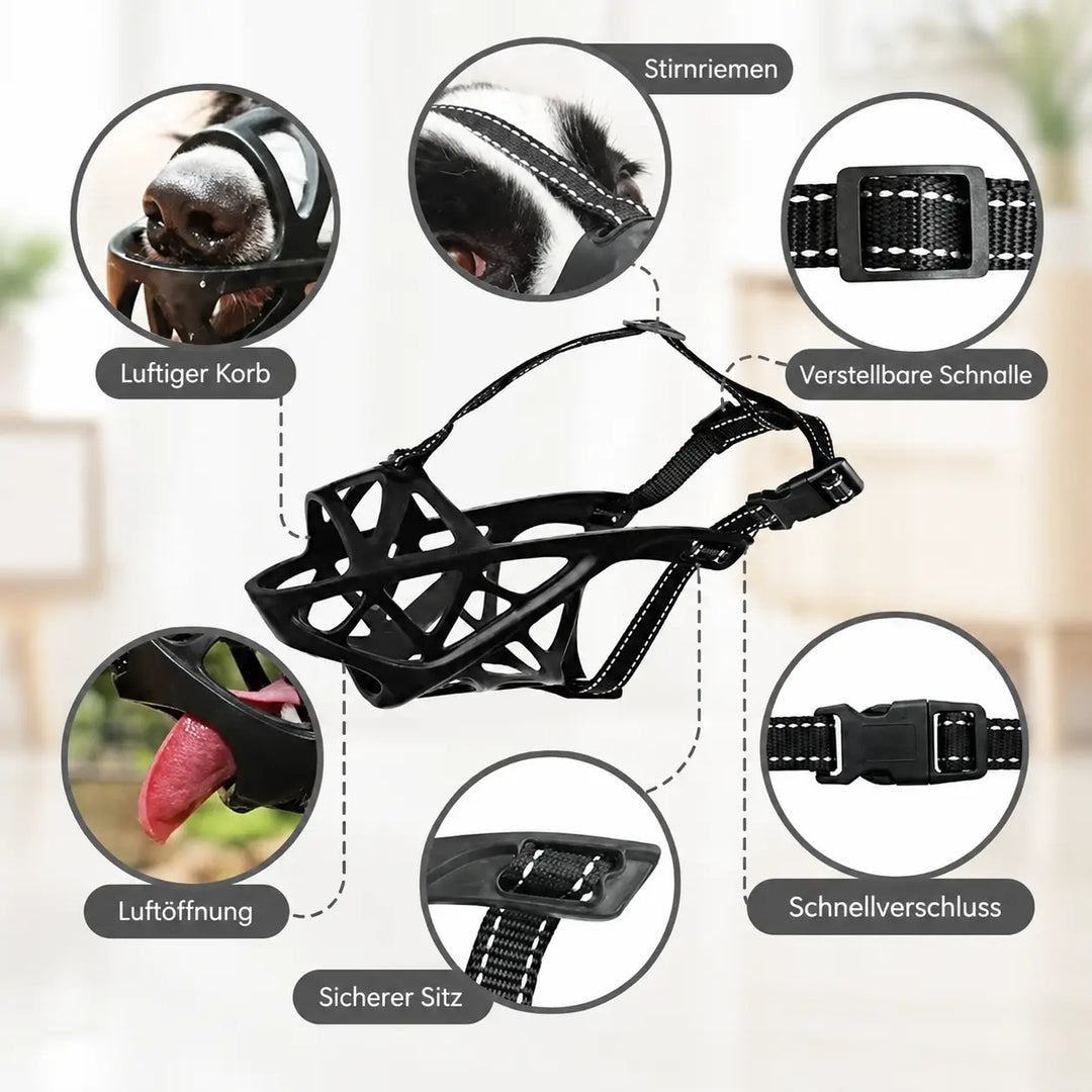 Dog Muzzle Breathable & Adjustable for Training and Daily Use, view 9 - Elena Harper