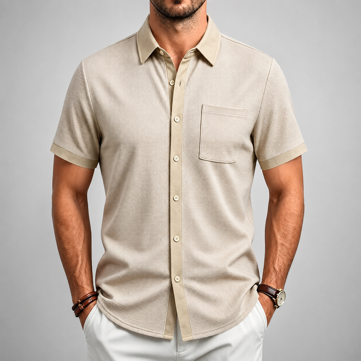 LAURENT MONACO | TEXTURED BUTTON-UP SHIRT FOR MEN