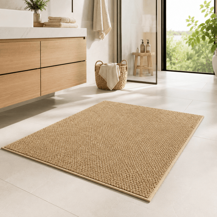 Absorbent Door Mat with Non-Slip Bottom – Geometric Pattern