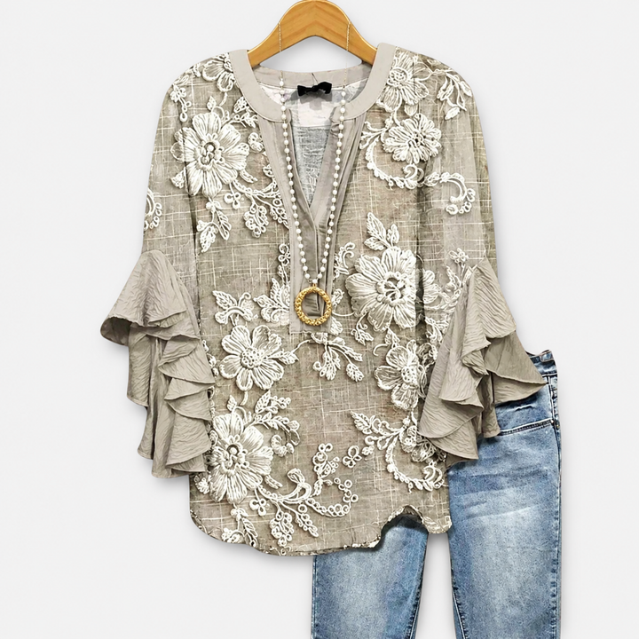 Classic Elegant Blouse Lightweight & Sophisticated, view 8 - Elena Harper