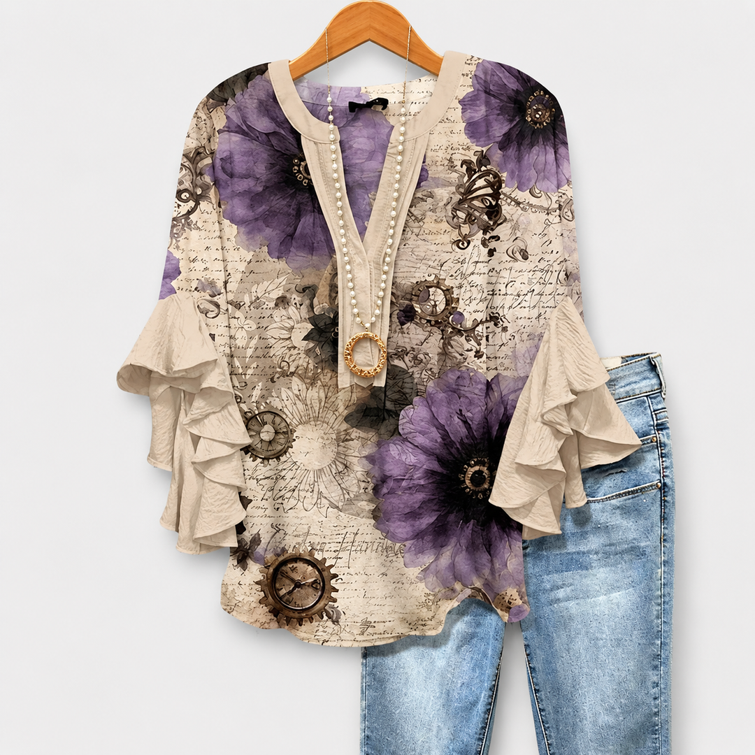 Classic Elegant Blouse Lightweight & Sophisticated, view 7 - Elena Harper