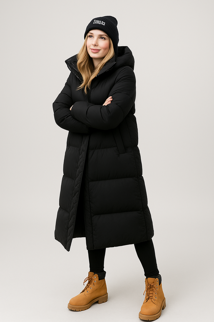 Valérie - Chic Long Hooded Down Jacket