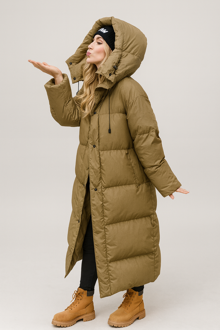 Valérie - Chic Long Hooded Down Jacket