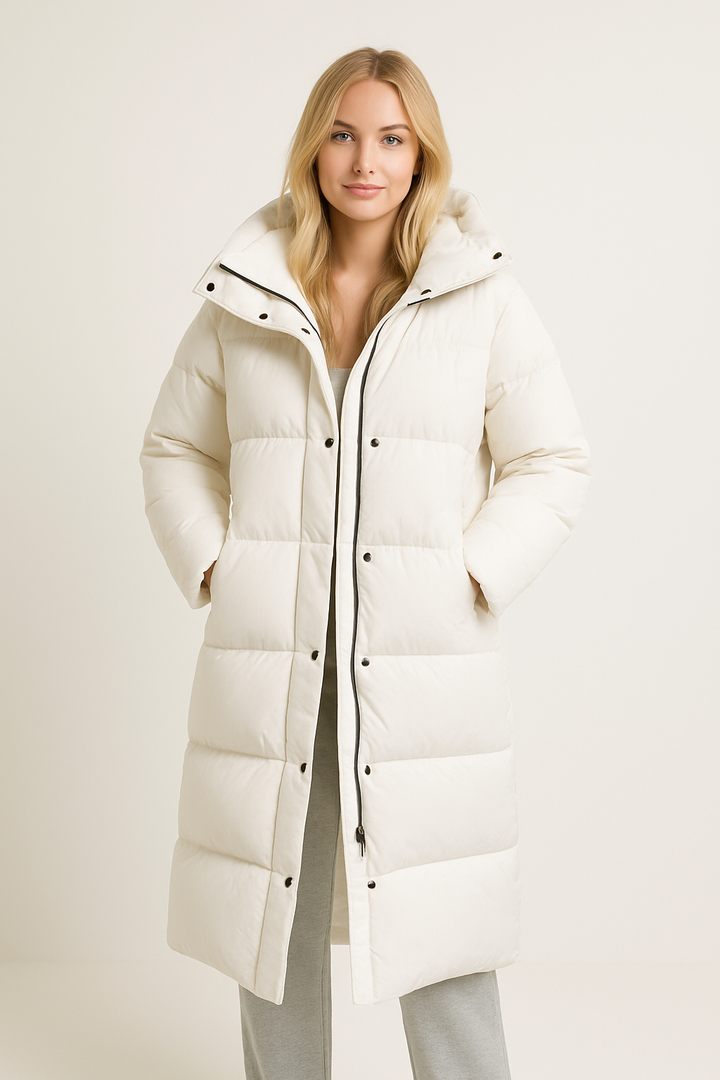 Valérie - Chic Long Hooded Down Jacket