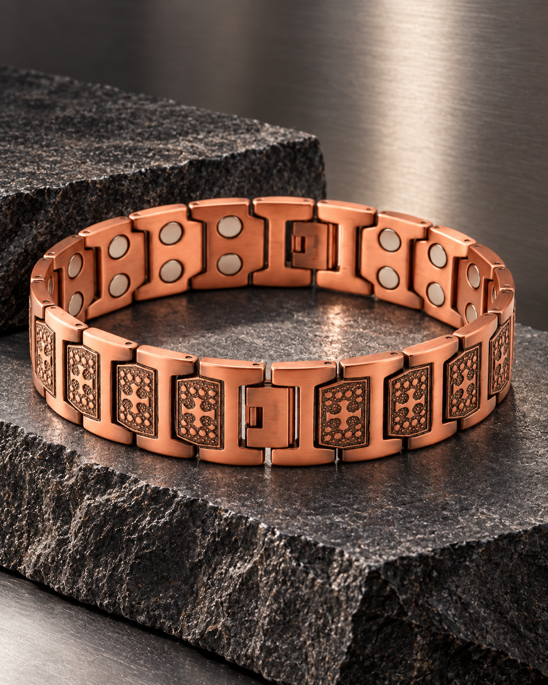 Wide Embossed Bracelet For Men