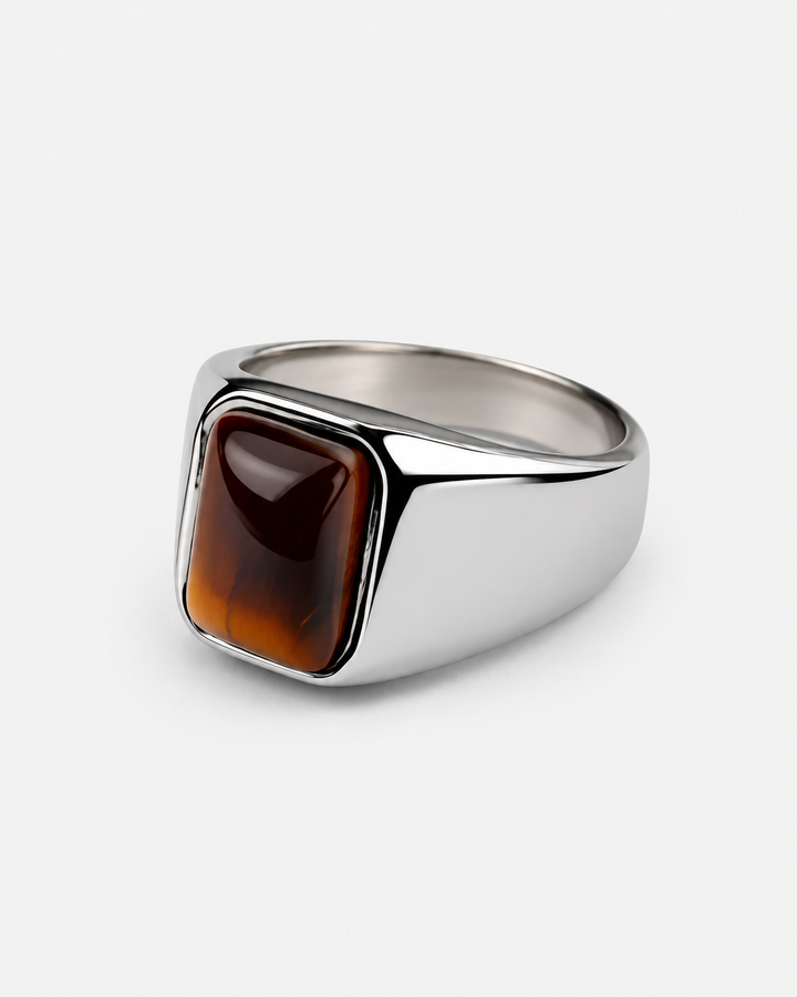 Tiger's Eye Signet Ring For Men
