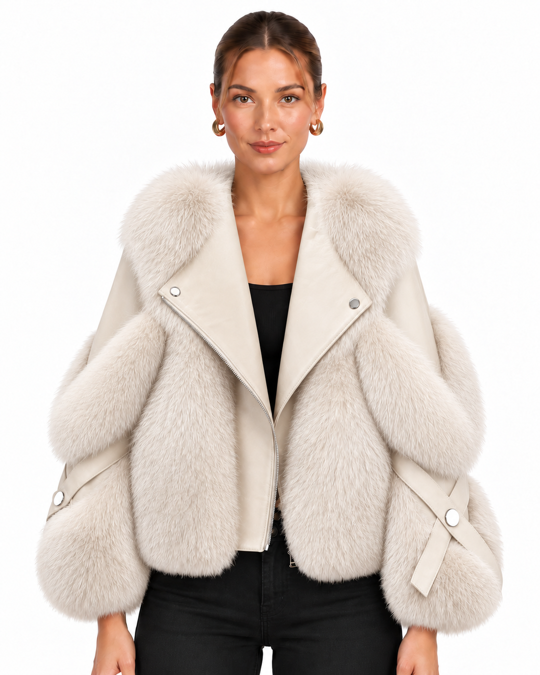 Fitted Oversized Collar Jacket for Women
