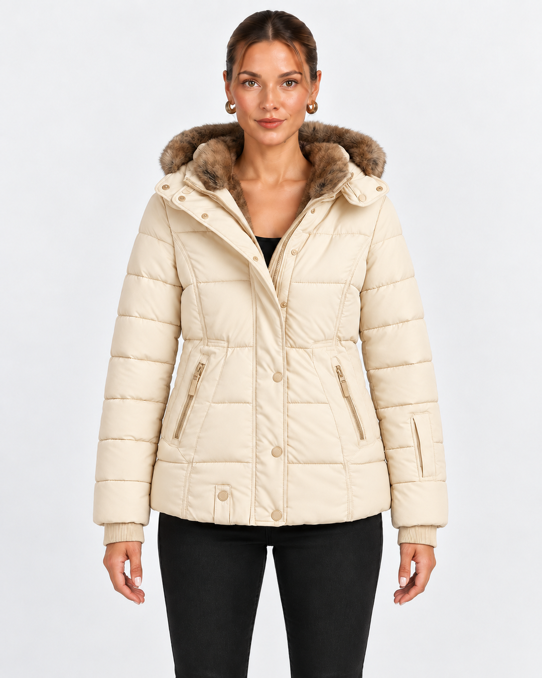 Quilted Jacket for Men with Removable Hood