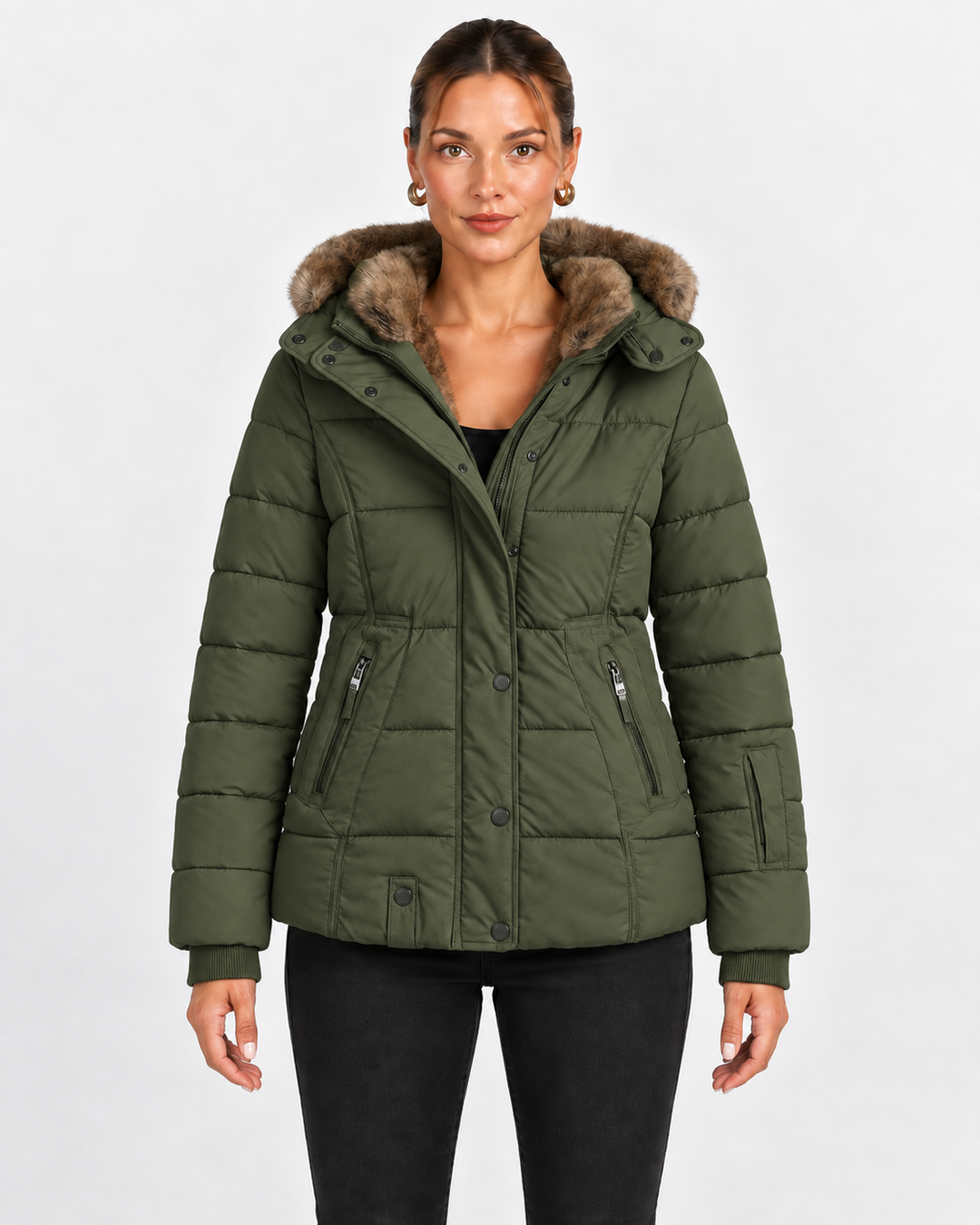 Quilted Jacket for Men with Removable Hood